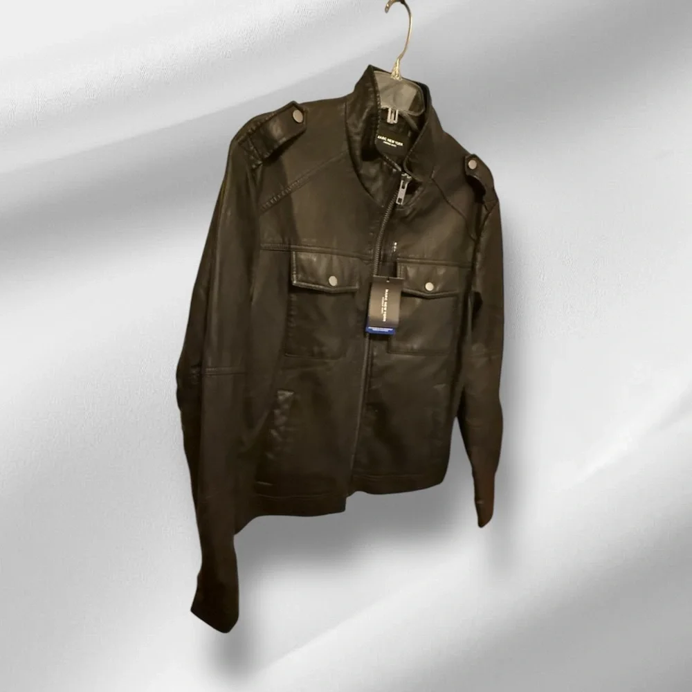Marc New York Vegan‎ Leather Jacket nwt - Picture 4 of 6